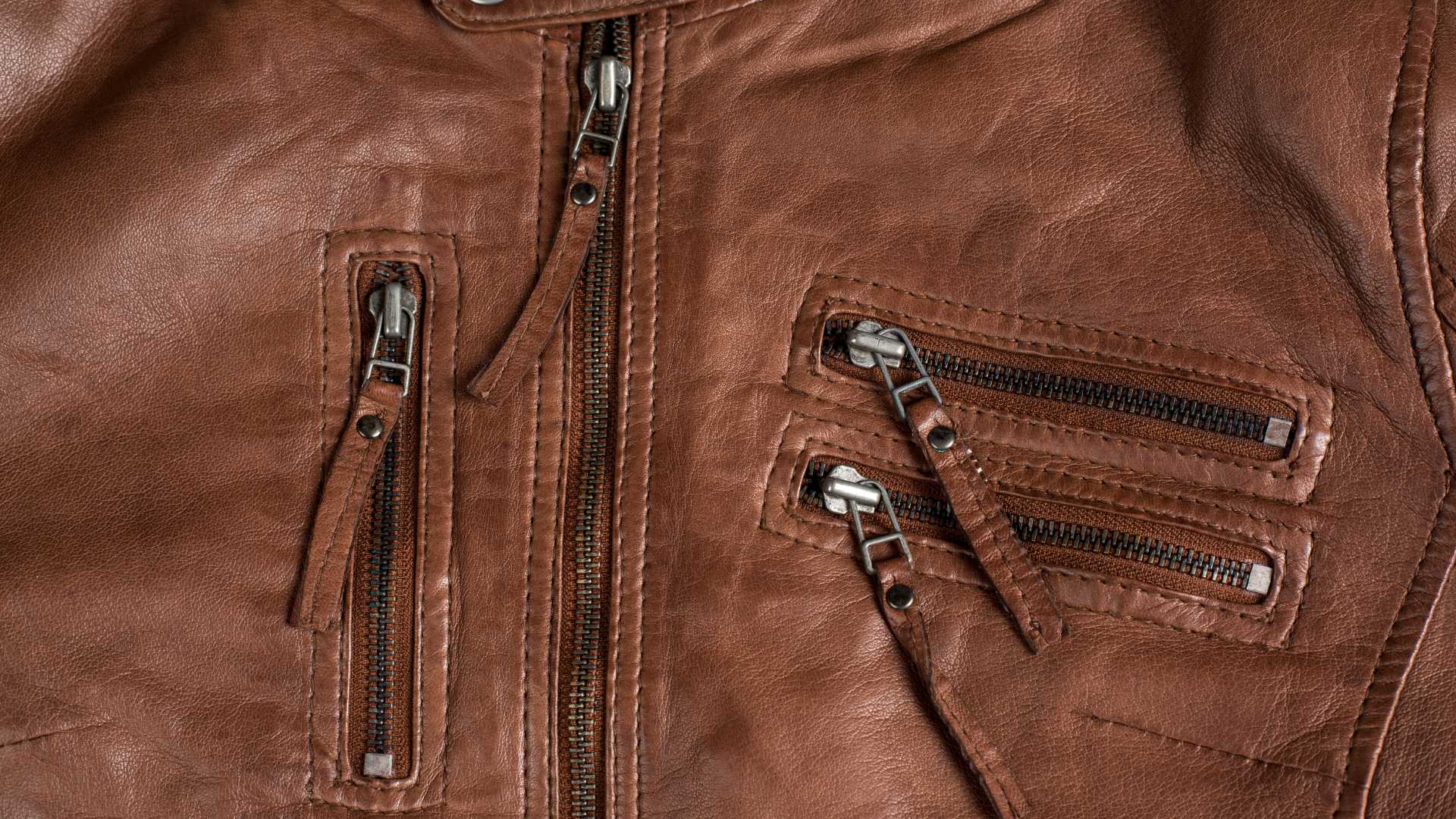 veste marron en cuir