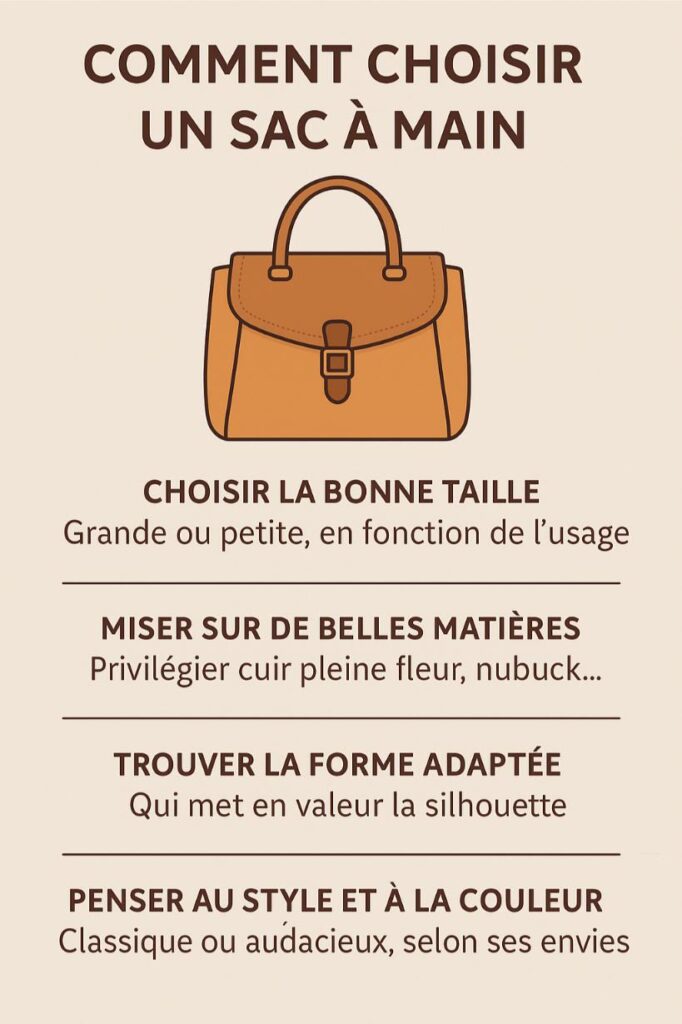 comment choisir sac main
